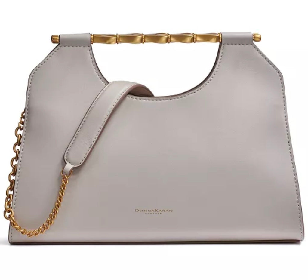 DONNAKARAN LEATHER CLUTCH
