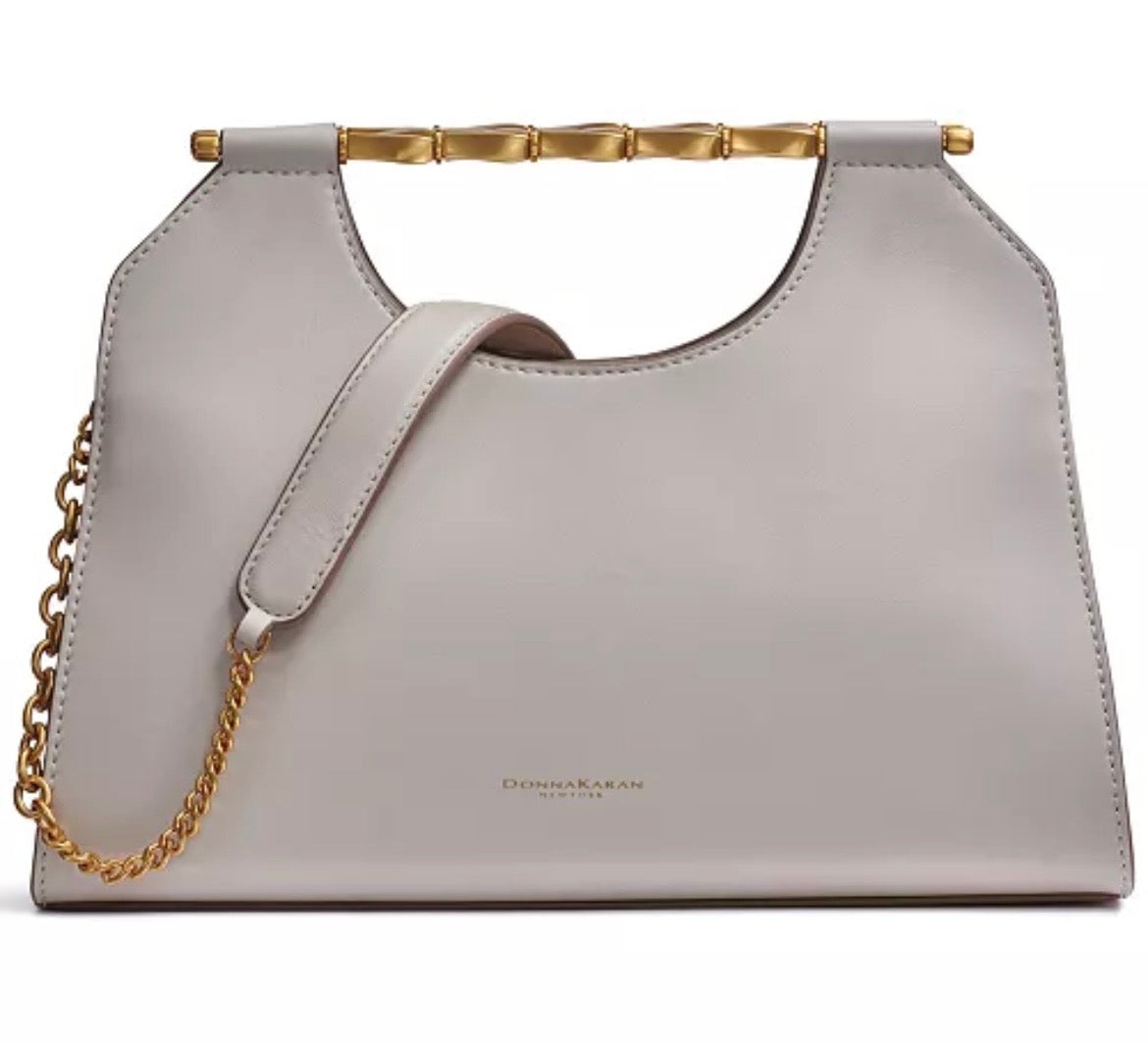 DONNAKARAN LEATHER CLUTCH