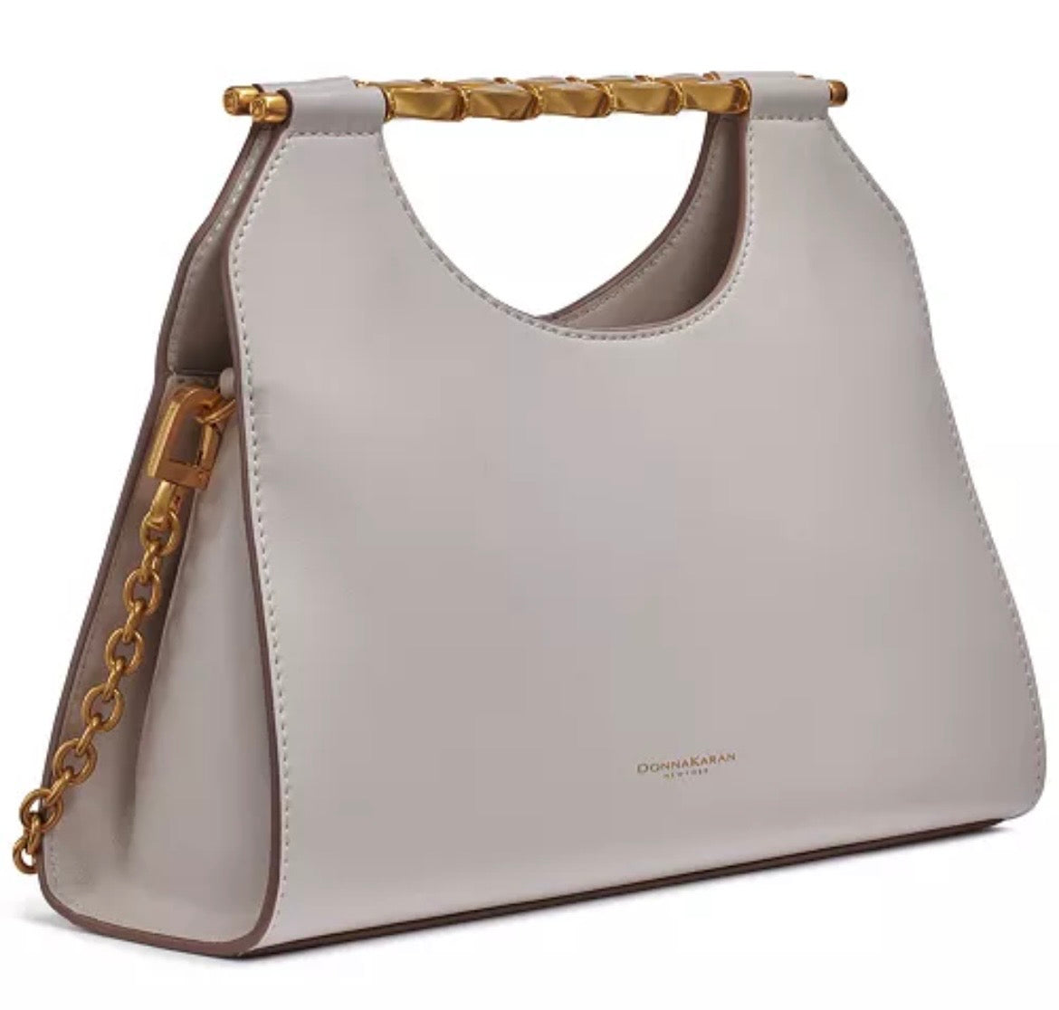 DONNAKARAN LEATHER CLUTCH